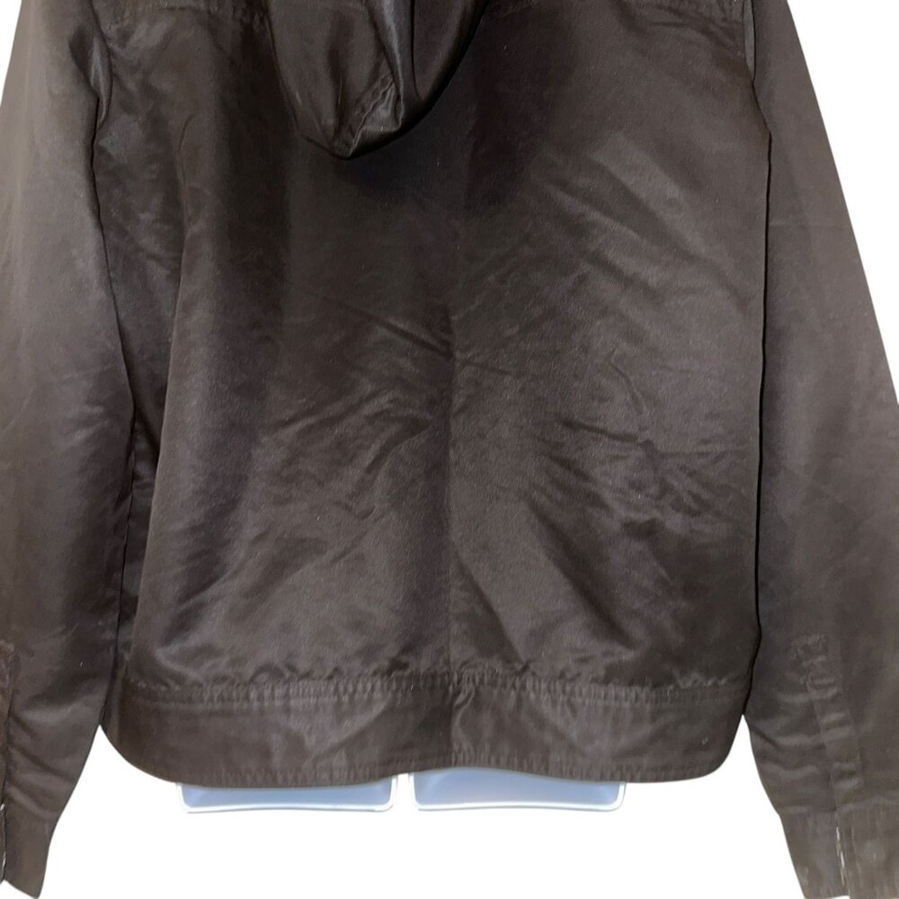 Disney Lightweight Jacket Big Boys L Black Mickey Mouse Lined Hooded Embroidered - Picture 9 of 11